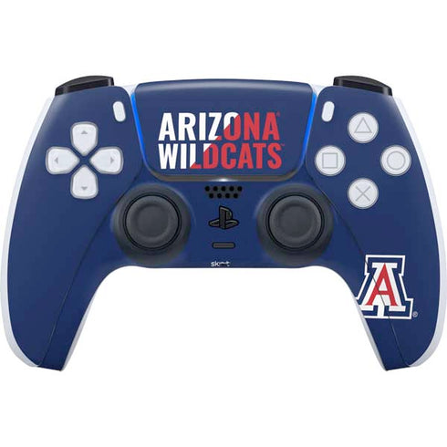 University of Arizona Wildcats Logo Split Blue PS5 Controller Skin
